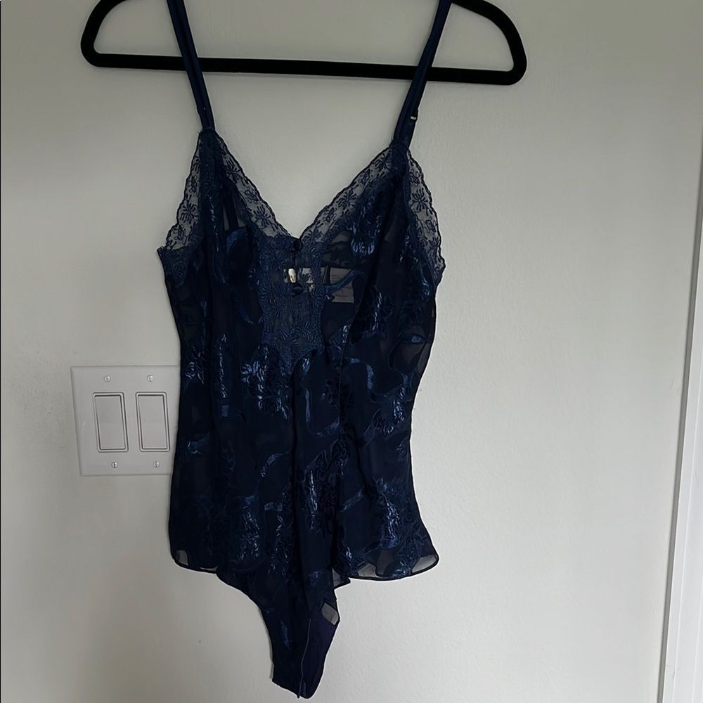 Victoria's Secret vintage Navy Lace Chemise